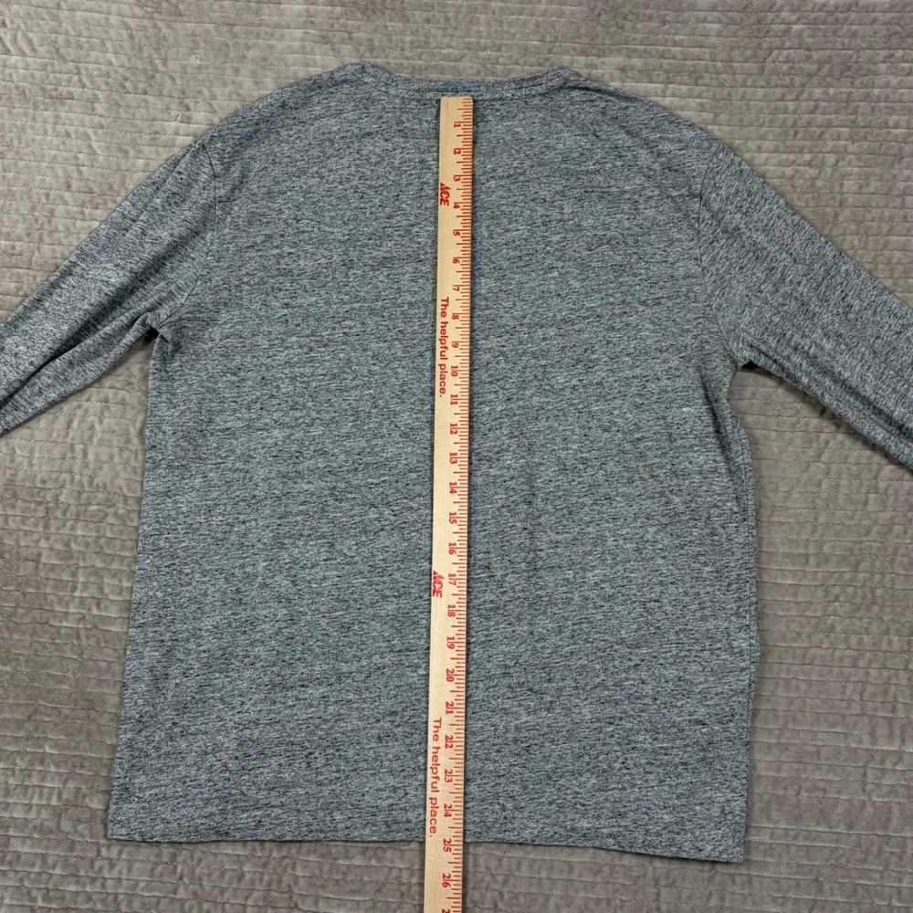 Polo Ralph Lauren Mens Grey Heather Long Sleeve T-Shirt Pony Logo Size Medium